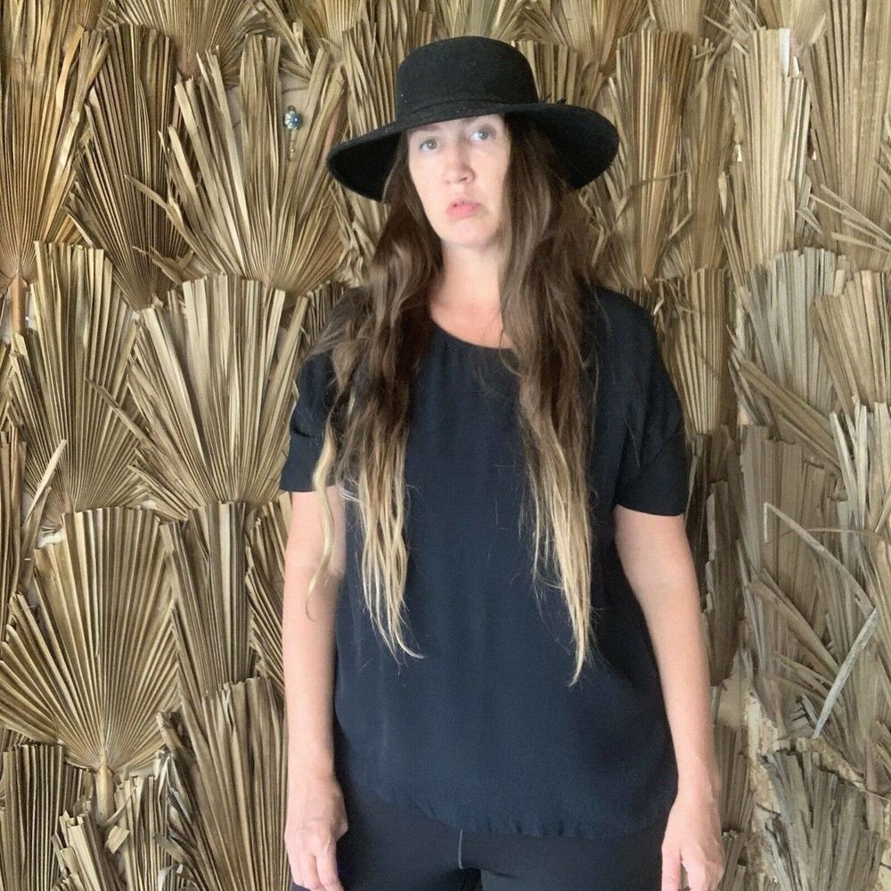 Vintage Saks Fifth‎ Avenue Black Silk Blend Blouse